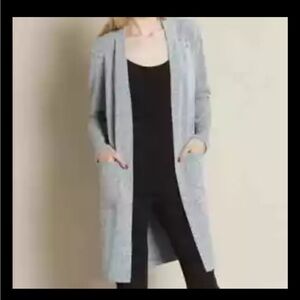 Clara Sunwoo Longline Cardigan Sweater XL Heather Grey